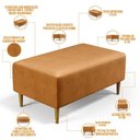 Ver imagem 6 de Kit 02 Puffs Cléo W01 Pés Palito 90 Cm Courissímo Whisky