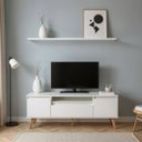 Ver imagem 7 de Rack com Prateleira 150cm MDF Branco Dallas - On Móveis