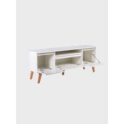 Rack com Prateleira 150cm Mdf Branco Dallas - On Móveis - 9