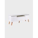 Ver mais imagens de Rack com Prateleira 150cm Mdf Branco Dallas - On Móveis