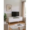 Rack com Prateleira 150cm Mdf Branco Dallas - On Móveis - 4