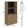 Armário Estante alto 02 portas com chave e prateleiras 80cm WebOffice Fresno - 2