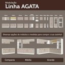 Ver mais imagens de Balcão de Cozinha 80 cm 2 Gavetas (sem Tampo) Branco/Crema Agata Madesa