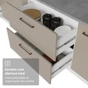 Ver imagem 6 de Balcão de Cozinha 80 cm 2 Gavetas (sem Tampo) Branco/Crema Agata Madesa