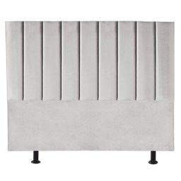Cabeceira Cama Box Queem Estofada Carla 160cm Suede:cinza Claro - 1