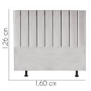 Ver imagem 3 de Cabeceira Cama Box Queem Estofada Carla 160cm Suede:cinza Claro