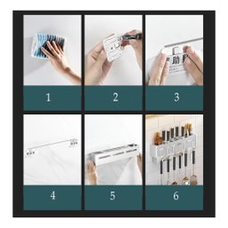 Suporte Organizador com Adesivo Cozinha Metal Porta Talheres - 4