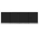 Ver imagem 2 de Armário Aéreo Andréia 150cm 4 Portas Preto - Ajl Móveis