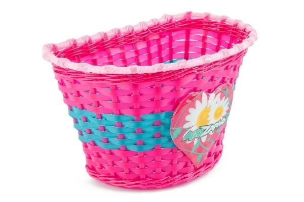 Cesta Plastica Infantil Flor Rosa - 2