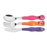 Jogo De Talheres Infantil 3 Pçs Monster Kids Rosa/Laranja/Roxo - Tramontina - 1