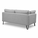 Ver imagem 7 de Sofá Sala de Estar Atena Fixo Pés de Ferro 194cm 3 Lugares Linho Cinza M1 - Monari Design