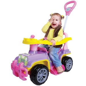 Triciclo Motoca Infantil Passeio com Empurrador Pedal Luz Som Capota  Importway BW-003 - BEST SALE SHOP