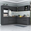 Ver imagem 1 de Armário De Cozinha Completa De Canto Preto