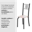 Ver imagem 5 de Cadeiras para Sala de Jantar 4 Unidades Sara Preto/Botanic Bege