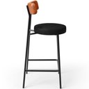 Ver imagem 6 de Kit 03 Banquetas Baixa Cozinha Sala Jantar Bancada Milão L02 Couríssimo Camel Preto - lyam decor