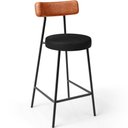 Ver imagem 3 de Kit 03 Banquetas Baixa Cozinha Sala Jantar Bancada Milão L02 Couríssimo Camel Preto - lyam decor