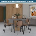 Ver imagem 2 de Kit 4 Cadeiras Empilhável Positano Fratini Polipropileno Cor Preta e Assento Simulando Palha Rattan