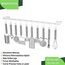 Ver imagem 5 de Suporte Porta Utensílios Cozinha 15 Ganchos 80cm Branco Fs