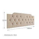 Ver imagem 5 de Cabeceira Painel Estofada Queen Capitonê Luxo Dobrável Capela Fixação na Parede:Areia