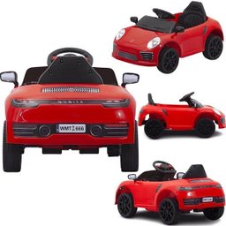 Carro Eletrico Infantil Mini Porsche Cinto Regulavel Musica Bang Toys Bangtoys - 6