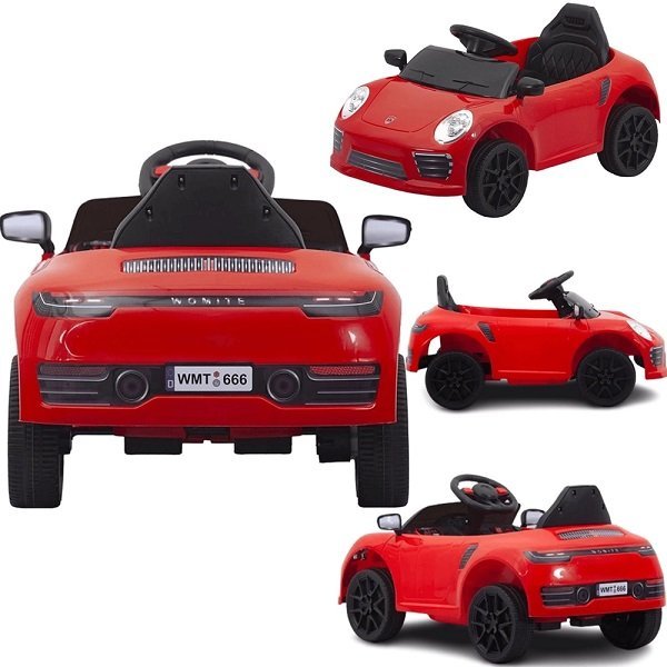 Carro Eletrico Infantil Mini Porsche Cinto Regulavel Musica BANG TOYS BANGTOYS - 6