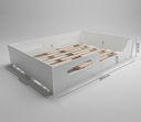 Ver imagem 6 de Cama Montessoriana Tamanho Casal com Grades de Proteção 100% MDF Baixa para Brincar Infantil Branco