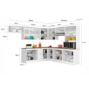 Ver imagem 2 de Cozinha Completa Unna 18 Portas 2 Gavetas Poliman Móveis Branco
