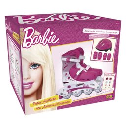 Patins Ajustável - Barbie - 37 a 40 - Com acessórios - Fun 80077 - 3