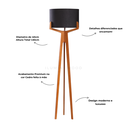 Ver imagem 1 de Luminária Coluna de Piso Viena Desmontável Cupula Preta