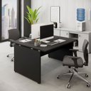 Ver imagem 1 de Plataforma de Trabalho Pé Painel Preto 135cm X 120cm F5