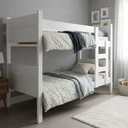 Ver imagem 4 de Beliche Resistente Fortaleza em Mdf Vira 2 Camas Solteiro Branco com 2 Colchões
