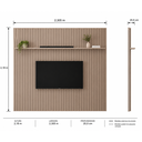 Ver imagem 5 de Painel de Parede para Sala de TV Versátil 2,20 x 2,20 m - Cinza