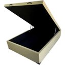 Ver imagem 1 de Cama Box Baú Viúvao Suede Bege Com 128cm de Largura