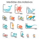 Ver mais imagens de Adesivo Box de Banheiro Infantil Peixe Colorido Fundo do Mar