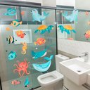Ver imagem 1 de Adesivo Box de Banheiro Infantil Peixe Colorido Fundo do Mar