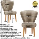 Ver imagem 3 de Kit 2 Poltronas Decor Estofada para Mesa de Jantar Sala de Espera Ergonômica Pés Palito Resistente