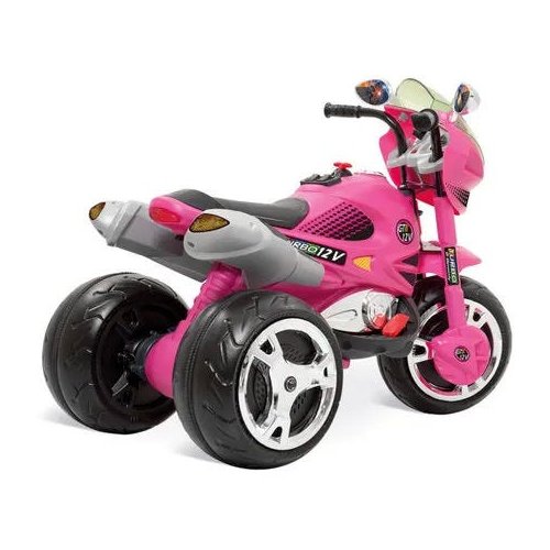 Moto Elétrica Infantil Bandeirante GT2 Turbo 12V Rosa - Bandeirante - 2562  BAND2562