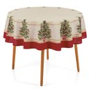 Ver imagem 1 de Toalha de Mesa Redonda 4 Lugares Pinheiro Decor Karsten Natal