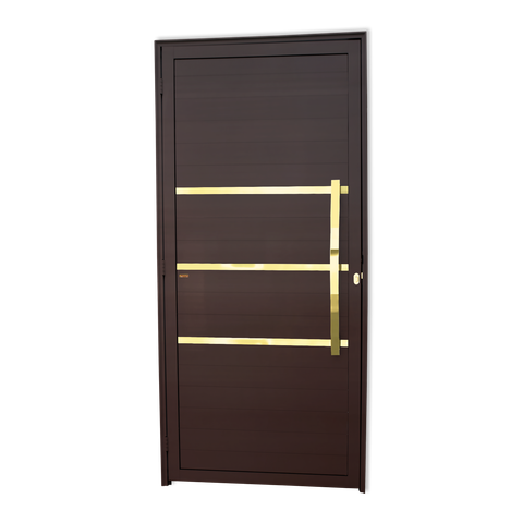 Porta Lambril Evolution c/Puxador D. Super Marrom Corten Dourado 100 Brimak