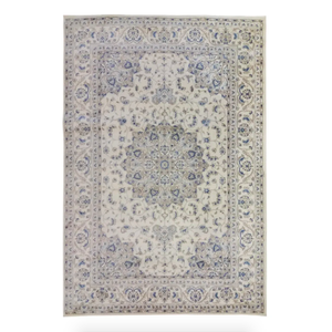 Tapete Sala Nain Blue 3,00x4,00M Industrializado Estilo Persa Bege