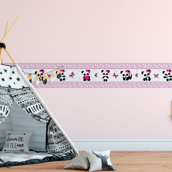 Faixa Infantil Ursinho panda Lilás - 25m - 1