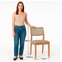 Ver imagem 3 de Conjunto de Jantar Bromelia 1,30 4 Cadeiras Oiti, Ideal para Sala Compacta Madeira/off White/linho