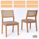 Ver imagem 7 de Conjunto de Jantar Bromelia 1,30 4 Cadeiras Oiti, Ideal para Sala Compacta Madeira/off White/linho