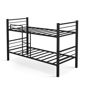 Beliche 100% Ferro/aço Cristal Vira 2 Camas C/grade Proteção e Escada - Preto