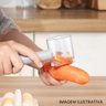 Descascador de Legumes e Frutas com Coletor 17cm Laranja - 2