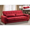 Sofá Cama 3 Lugares Speciale Montana Sued Pena Vinho - D'Rossi - 4