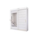 Ver imagem 3 de Guarda Roupa Casal 2 Portas de Correr (1 c/ Espelho) e 3 Gavetas Fiore Branco - Panan