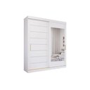 Ver imagem 1 de Guarda Roupa Casal 2 Portas de Correr (1 c/ Espelho) e 3 Gavetas Fiore Branco - Panan