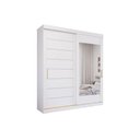 Ver imagem 2 de Guarda Roupa Casal 2 Portas de Correr (1 c/ Espelho) e 3 Gavetas Fiore Branco - Panan