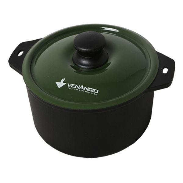 Panela de Ferro Fundido com Tampa Verde 24 Centímetros - 1